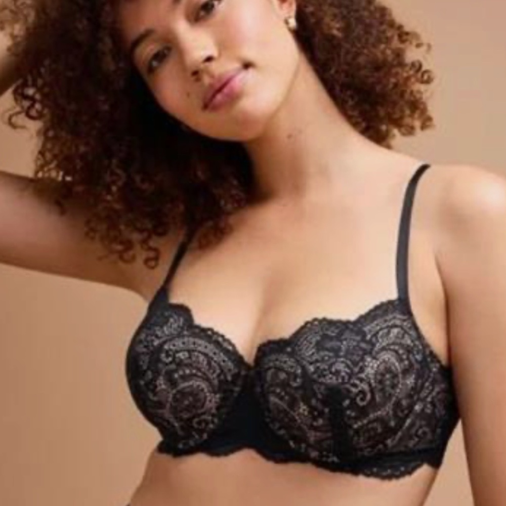 ThirdLove Black Lace Balconette Bra